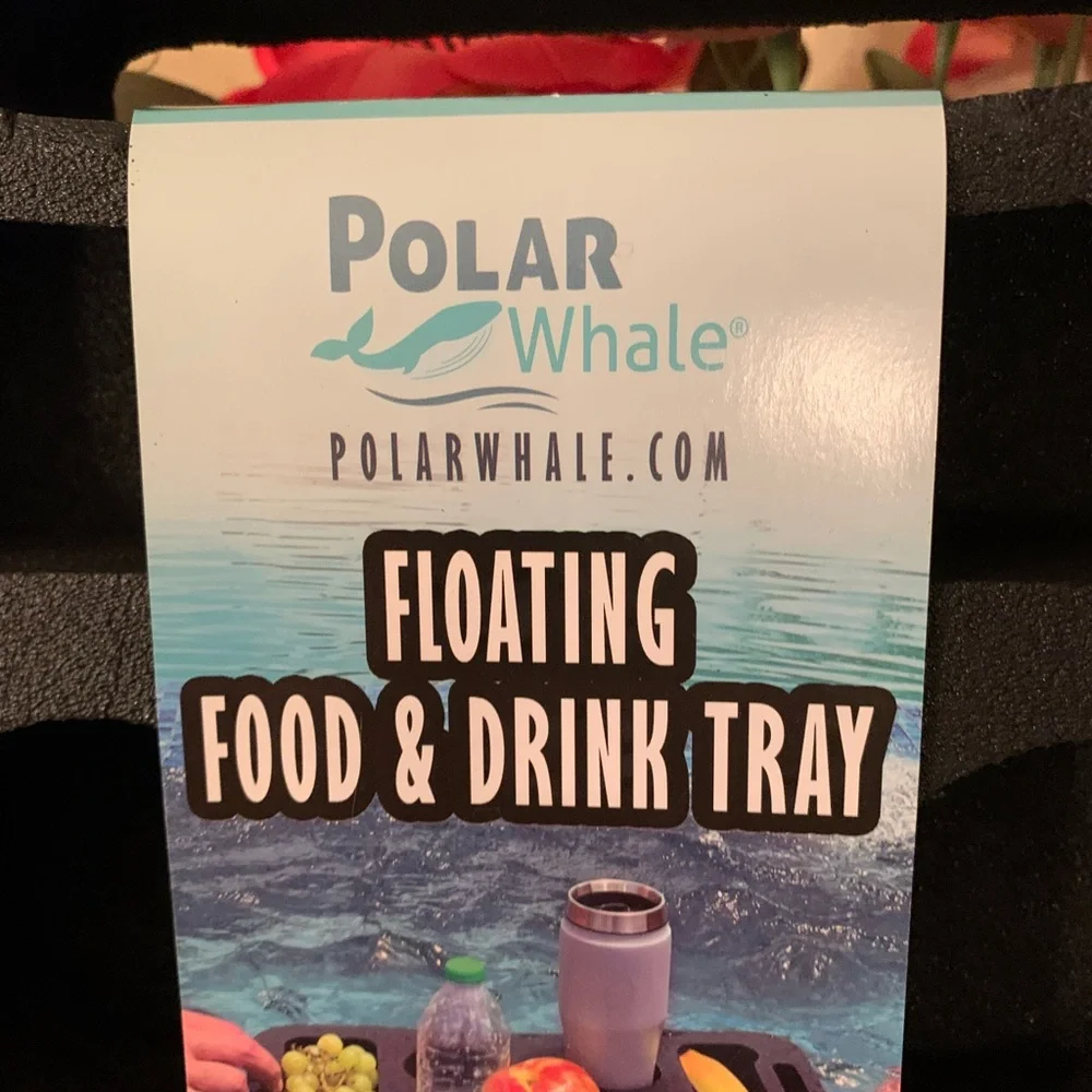 Polar Whale, NEW NEVER UNWRAPPED, floating food and drink tray. BLACK.
